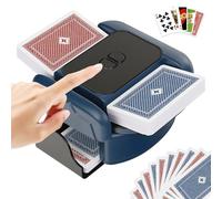 BEE&FLOWER Mischia Carte Automatico 2600mAh Ricaricabile con Auto-Stop | modalità Auto/Manuale Silenzioso e Antiblocco per 1-2 Mazzi Compatibile con Uno, Poker, Blackjack, Phase 10