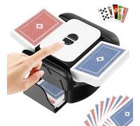 BEE&FLOWER Mischia Carte Automatico 2600mAh Ricaricabile con Auto-Stop | modalità Auto/Manuale Silenzioso e Antiblocco per 1-2 Mazzi Compatibile con Poker, Blackjack e Giochi di Carte Popolari