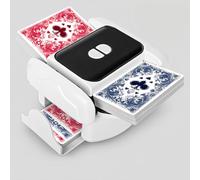 BEE&FLOWER Mischia Carte Automatico - Elettrico, Ricaricabile, Portatile e Silenzioso, Compatibile con 1-2 mazzi Standard Come Poker, Blackjack e Altri Giochi di Carte