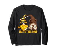 Bee GNOME True Love Graphic for Mom Funny Honey And Bear Maglia a Manica