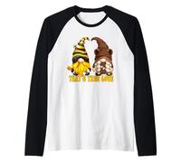 Bee GNOME True Love Graphic for Mom Funny Honey And Bear Maglia con Maniche Raglan