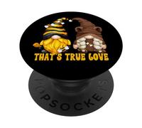 Bee Gnome True Love Graphic For Mom Funny Honey And Bear PopSockets PopGrip Adesivo
