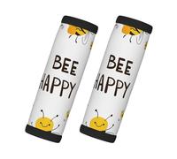 Bee Happy - 2 custodie per valigie con identificatori, in morbido neoprene, accessori da viaggio