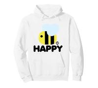 Bee Happy Funny Bee Felpa con Cappuccio