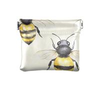 Bee Happy Good Luck - Portamonete da donna, in pelle, impermeabile, con chiusura a portafoglio, porta carte di credito, per ragazze e donne, con scritta "Bee Happy Good Luck", taglia unica, moderno,