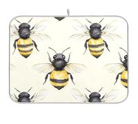 Bee Happy Good Luck - Tappetino da cucina per piano di lavoro, scolapiatti per friggitrice ad aria, resistente al calore, 40,6 x 45,7 cm