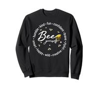 Bee Happy Kind Brave Humble Smart Positive Bumblebee da donna Felpa