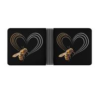 BEE Heart Bifold portafoglio in pelle sottile porta carte di credito carino borsa, Stile:, Taglia unica