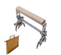 Bee Hive Frame Grip - Stainless Steel Ergonomic Frame Lifter, Anti Slip Wooden Handle Bee Hive Frame Gripper | Safe & Easy Honey Harvesting | Beekeeping Tool for Frame Removal & Hives Maintenance
