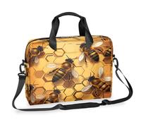 Bee Hive - Valigetta per computer portatile da 15,7 pollici, con tracolla staccabile, borsa per computer portatile, borsa messenger