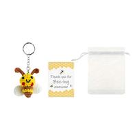 Bee Keychains - Catena a chiave d'ape - Portachiavi con biglietto di ringraziamento - Set di biglietti ispiratori - Portachiavi resistenti da collezione, decorazione per le vacanze per infermieri