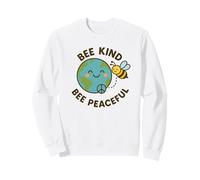 Bee Kind Peaceful Cute Earth Peace Design con Positività Felpa