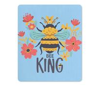 Bee King - Tappetino per mouse con base in gomma antiscivolo, per ufficio