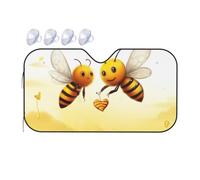 Bee Love Honey - Parasole per parabrezza auto pieghevole 2025 divertente parasole per auto parasole anteriore per interni automobilistici, protezione solare media