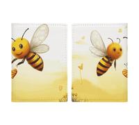 Bee Love Honey - Porta passaporto da viaggio con scomparti per carte di credito e carta d'imbarco, porta passaporti, carte di credito