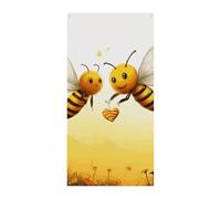 Bee Love Honey Summer Door Cover Large Hanging Banner Welcome Door Cover Sfondo Banner per porta d'ingresso Festa Primavera Decorazione per interni ed esterni