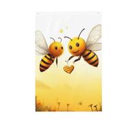 Bee Love Honey Welcome Garden Flag 2x3 Ft Double Sided No Fade House Yard Flags Photo Sfondo Banner per Cortile Portico Prato Decorazione Esterna