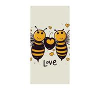 Bee Love Honeys Door Cover Decorazioni Banner di benvenuto Decorazioni per porte da parete Porta d'ingresso Appeso Banner per interni ed esterni Decorazioni per feste di anniversario
