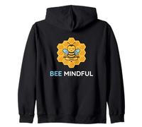 Bee Mindful Mindfulness Meditazione dell'umore Consapevolezza Zen Yogi Felpa con Cappuccio