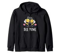 Bee Mine Carine Le Piccole Api Che Amano I Cuori Felpa con Cappuccio