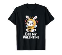 Bee My Valentine Coniglio Come Ape San Valentino Amore Maglietta