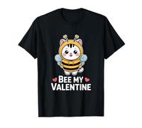 Bee My Valentine Kawaii Ape Gatto Amore Maglietta