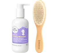 Bee Nature - Kit per Crosta Lattea - Shampoo Biologico per Bambini e Spazzola in Legno - Trattamento per Crosta Lattea - Adatto a Neonati, Bambini Piccoli, Bambini e Adulti