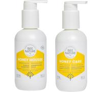 Bee Nature - Set Shampoo e Balsamo - Olio di Ricino - Antiforfora, Idrata, Nutre e Ripara - Ideale per Capelli Secchi, Ricci e Danneggiati - 200ml Ciascuno