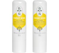 Bee Nature - Stick Labbra Organic Honey - Crema Idratante Nutriente - Cura Labbra Sweet Kiss - 99,9% Naturale - 2 Pezzi (2 * 4,5g)