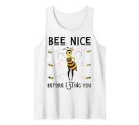 Bee Nice Before I Sting You Spring Queen Bug Summer Fun Bees Canotta
