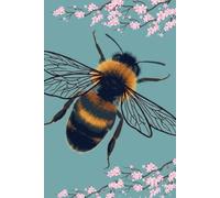 Bee Notebook, journal, diary with pink sakura flowers, 6x9 inches, lined: Great for gifting or for personal use, journaling, notes, to dos, work, business, or study