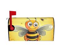 Bee on The Square Coperture per cassette postali magnetiche Avvolgimenti postali Copertura per cassette postali Giardino Decorazione per la casa 25,5x21 pollici