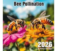 Bee Pollination 2026 Calendar: bees in action across vibrant flowers