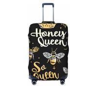 Bee Queen - Copertura per valigia, a nido d'ape, elastica, antigraffio, antipolvere, adatta per bagagli da 56 a 61 cm, Multicolore, M