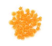 Bee Queen - Set di tazze a cellule per l'allevamento in plastica 50 pezzi risultati di produzione di alveari attrezzature per apicoltura (Laranja)