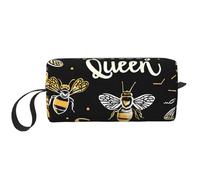 Bee Queen, trousse da viaggio resistente all'acqua, organizer per articoli da toeletta per donne e uomini, a nido d'ape, con cerniera, piccola borsa per attrezzi portatile