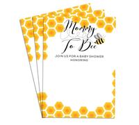 Bee - Set di 75 biglietti di invito per baby shower, 10 x 15 cm, senza scritte