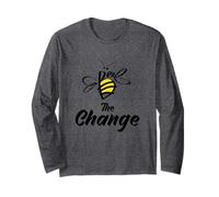 Bee The Change Motivational Inspirational Graphic Quotes Maglia a Manica