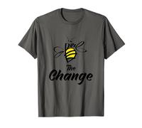 Bee The Change Motivational Inspirational Graphic Quotes Maglietta
