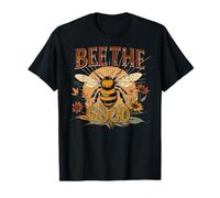 Bee The Good Retro Autunno Autunno Floreale Insect Maglietta