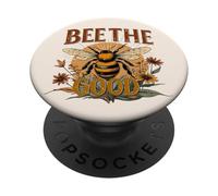 Bee the Good Retro Autunno Autunno Floreale Insect PopSockets PopGrip Adesivo