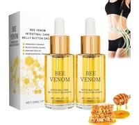 Bee Venom Drops - Bee Venom Intestinal Detox Belly Button Drops, Bee Venom Belly Button Drops, Bee Venom Lymphatic Drainage Drops, Bee Venom Oil, C_vreoz Bee Venom Slim_ming Oil (2Pcs)