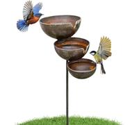Bee Water Station - Bacino per l'alimentazione degli da giardino, con paletto per l'idratazione delle farfalle, vassoio per bere effetto pietra, componente di supporto decorativo per la fauna