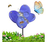 Bee Waterer with 15.7in Stake, Resin Decorative Bee And Butterfly Watering Station for Garden Outdoor