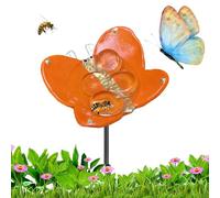 Bee Waterer with 15.7in Stake, Resin Decorative Bee And Butterfly Watering Station for Garden Outdoor