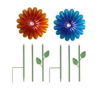 Bee Watering Cups, 2 Pieces Flower With Stake Garden Decor, 64x8cm Bird Bath Pollinator Water Station, Outdoor Hummingbird Butterfly Drinking Bowl For Yard Patio Pathway Lawn Ground