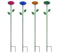 Bee Watering Cups for Garden, 4 pezzi Flower Shape Pollinator Feeding Bowls, Metal Bee Feeders for Gardeners, Patio, Backyard, Balcony, Deck, Courtyard, Park, School