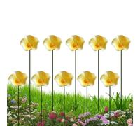 Bee Watering Station - 10 Pieces Ceramic Bath Bowl | with Stake Flower Shape Bee Pollination Station for Indoor Decor Yard Patio Pathway Grassland Lawn Planter Pot Butterfly