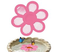 Bee Watering Station - 19.5cm Flower Shape Floating Design | Floating Bee Island, Butterfly Water Feeder, Pollinator Drinking, Outdoor Garden Pond Hydration Accessory | Outdoor Garden