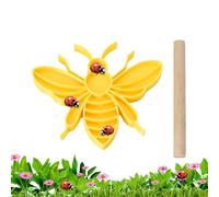 Bee Watering Station, 3D Printed Garden Bath, Pollinator Hydration Dish, Eco Friendly Build, Shallow Anti Drown Design, Yellow, Excellent for Lawn Balcony Outdoor Decor